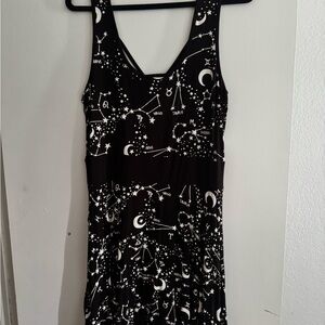 Killstar 3X Black and White Zodiac Sign Dress